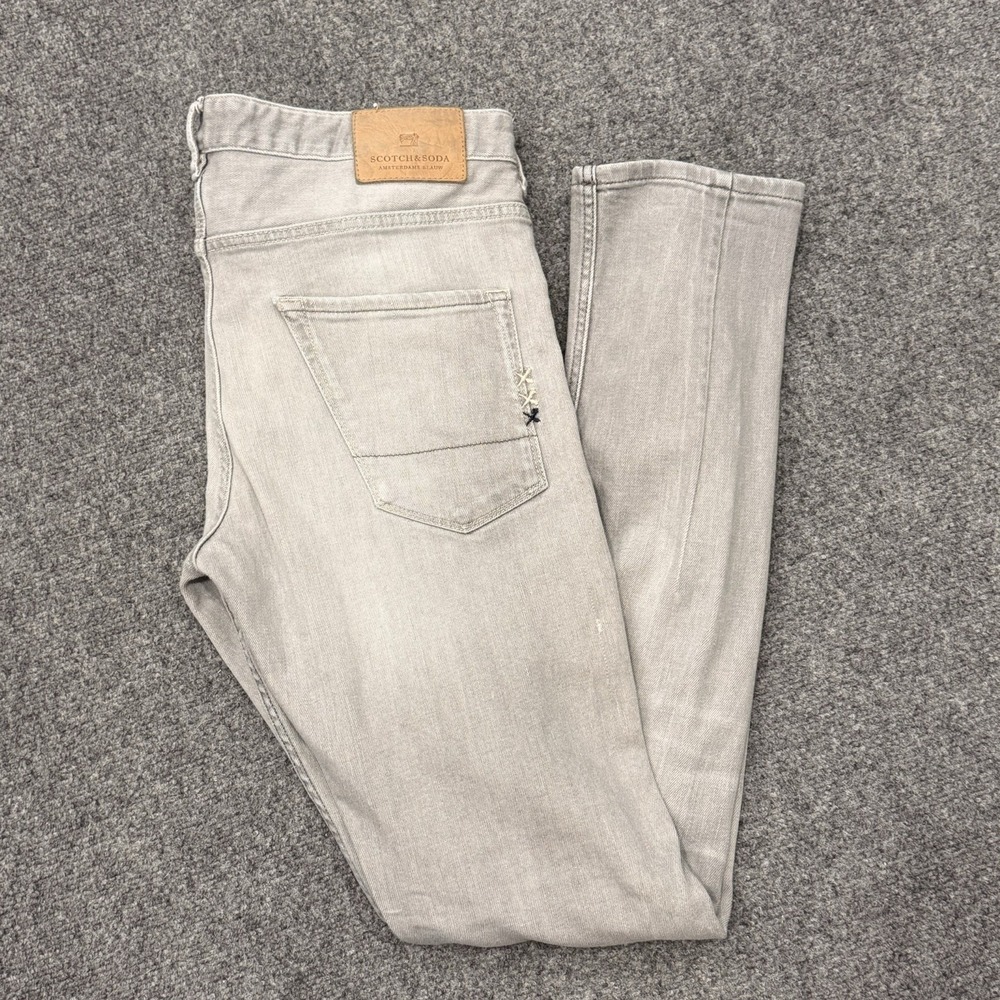 Scotch & Soda Men's 32x34 Phaidon Jeans Factory Distressed Slim Fit Button Fly